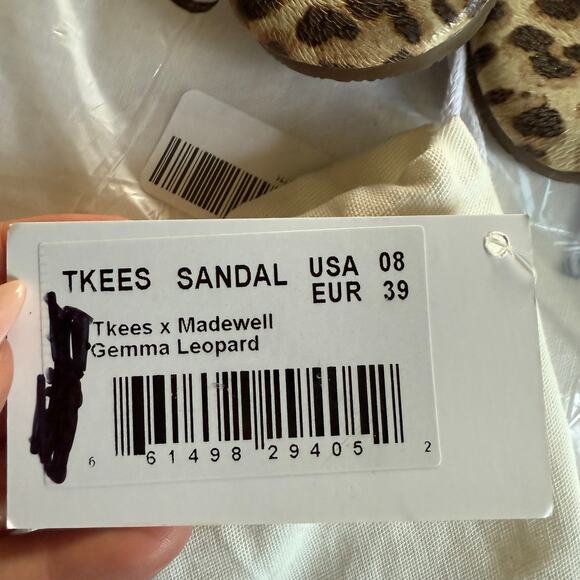 Teeks x Madewell Gemma Leopard Sandal Size 8 - New With Tags - Picture 11 of 16